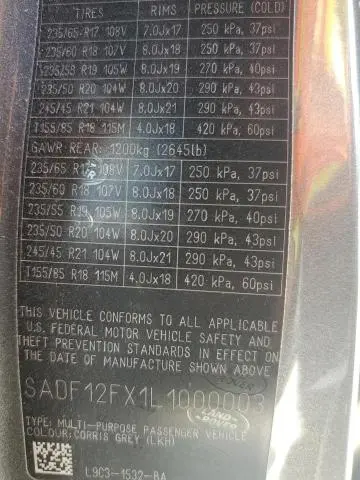 2020 JAGUAR E-PACE CHECKERED FLAG  