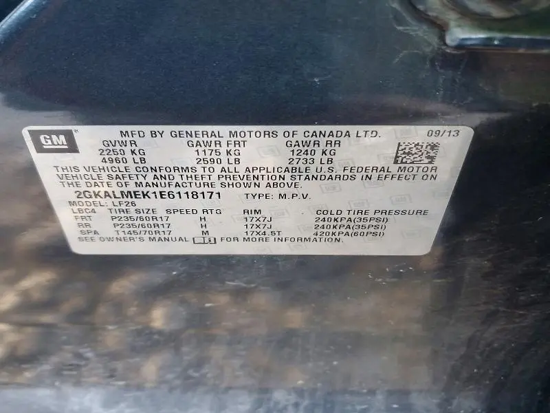 2014 GMC TERRAIN SLE  