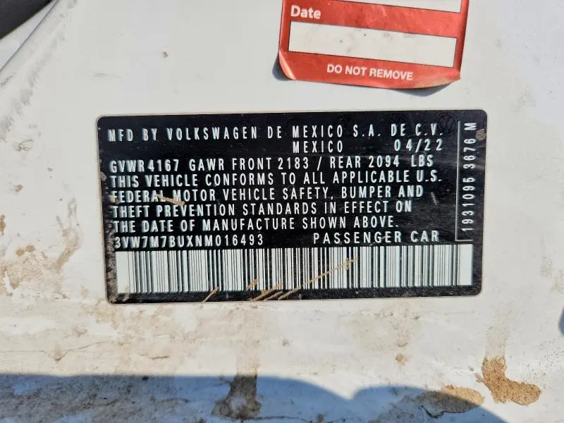 2022 VOLKSWAGEN JETTA SE  