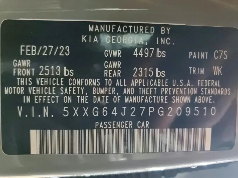 2023 KIA K5 GT LINE  