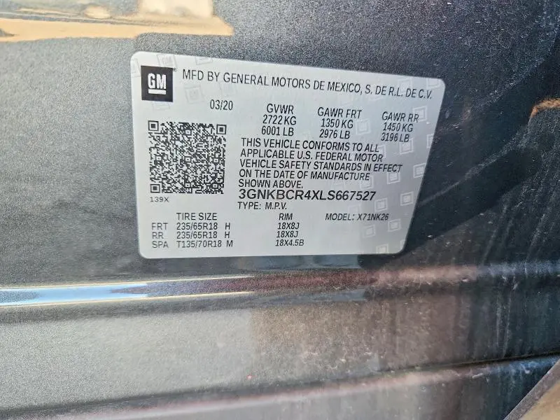 2020 CHEVROLET BLAZER 2LT  