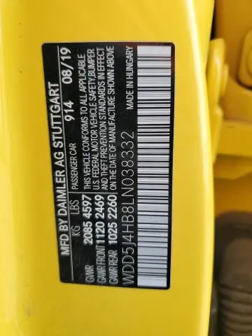 2020 MERCEDES-BENZ CLA 250 4MATIC  