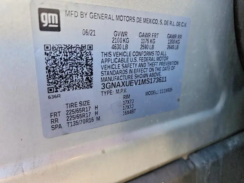 2021 CHEVROLET EQUINOX LT  
