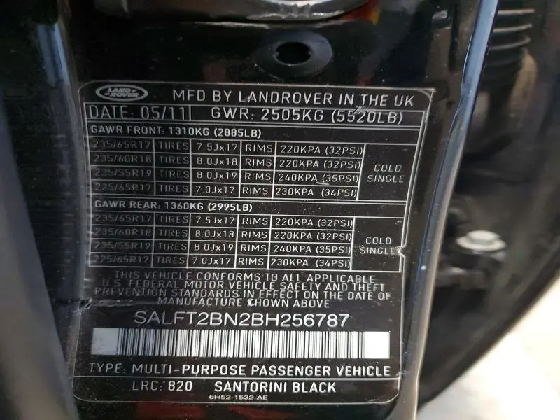 2011 LAND ROVER LR2 HSE LUXURY  