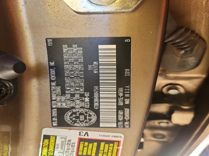2011 TOYOTA VENZA AWD V6  
