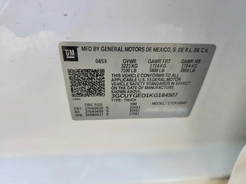 2019 CHEVROLET SILVERADO K1500 LTZ  