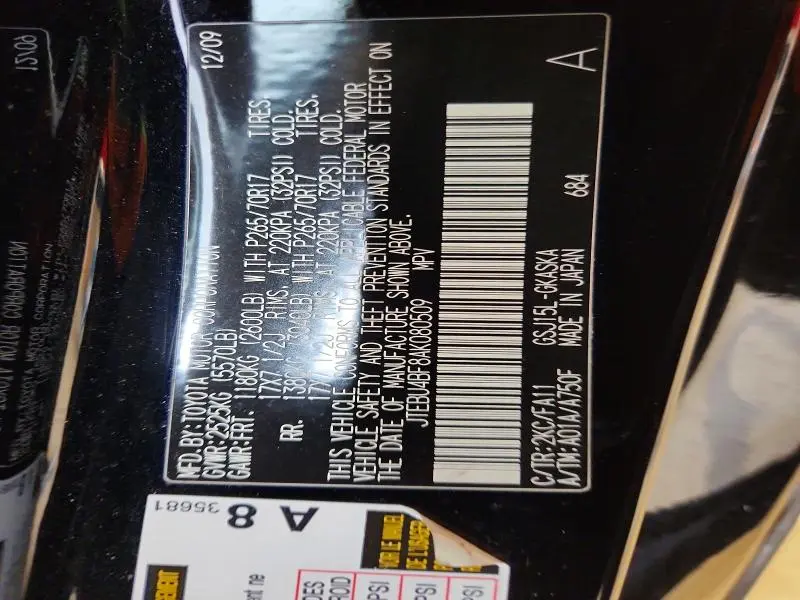 2010 TOYOTA FJ CRUISER   