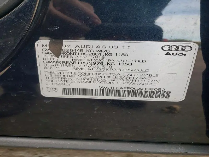 2012 AUDI Q5 PREMIUM PLUS  