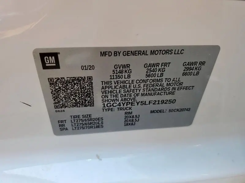 2020 CHEVROLET SILVERADO K2500 HEAVY DUTY LTZ  