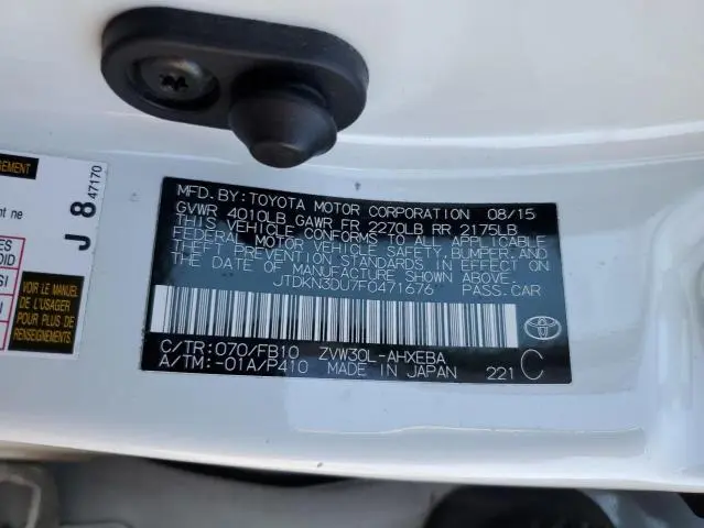 2015 TOYOTA PRIUS   