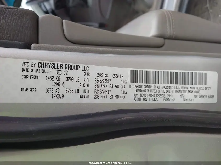 2013 JEEP GRAND CHEROKEE LAREDO