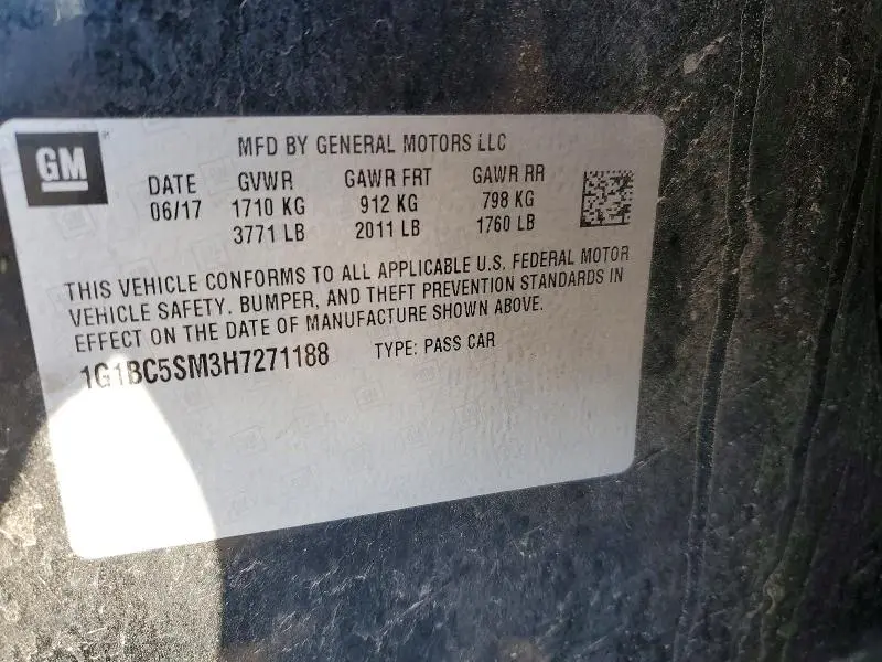 2017 CHEVROLET CRUZE LS  