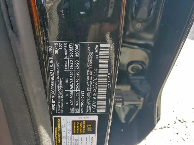 2016 MERCEDES-BENZ GLE 400 4MATIC  