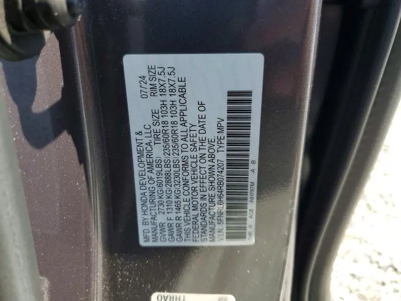 2024 HONDA ODYSSEY EXL  