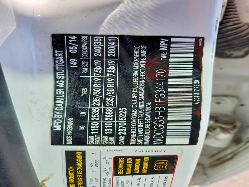 2015 MERCEDES-BENZ GLK 350  