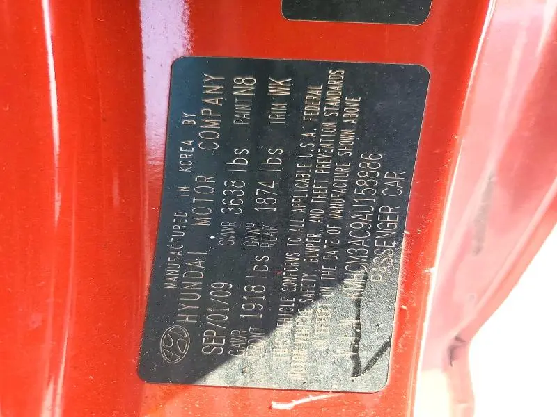 2010 HYUNDAI ACCENT GS  