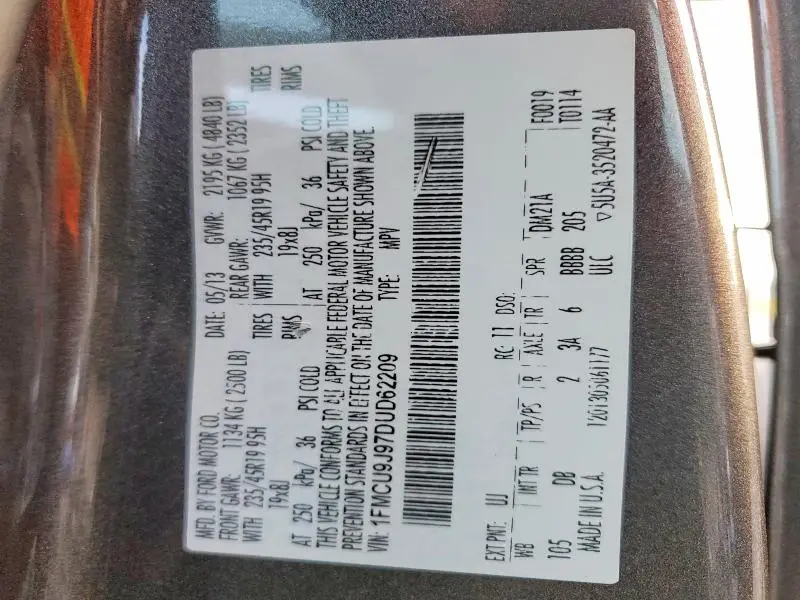 2013 FORD ESCAPE TITANIUM  