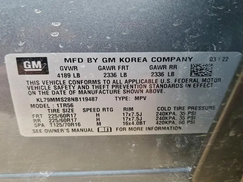 2022 CHEVROLET TRAILBLAZER LS  