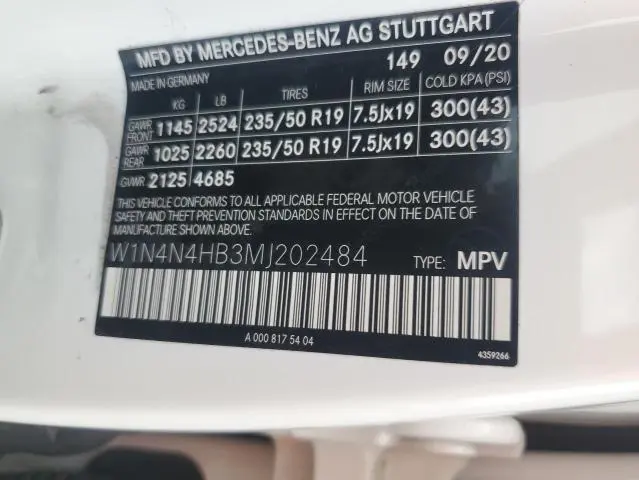 2021 MERCEDES-BENZ GLA 250 4MATIC  