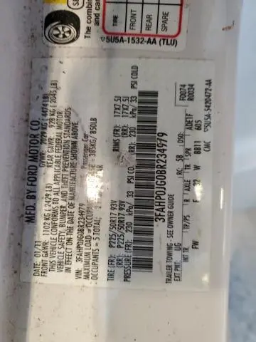 2011 FORD FUSION SEL