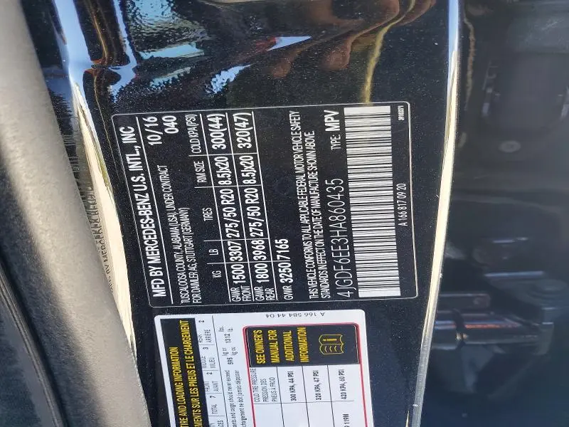 2017 MERCEDES-BENZ GLS 450 4MATIC  