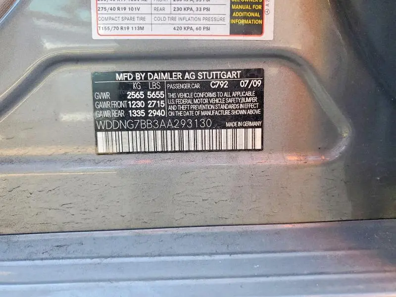 2010 MERCEDES-BENZ S 550  