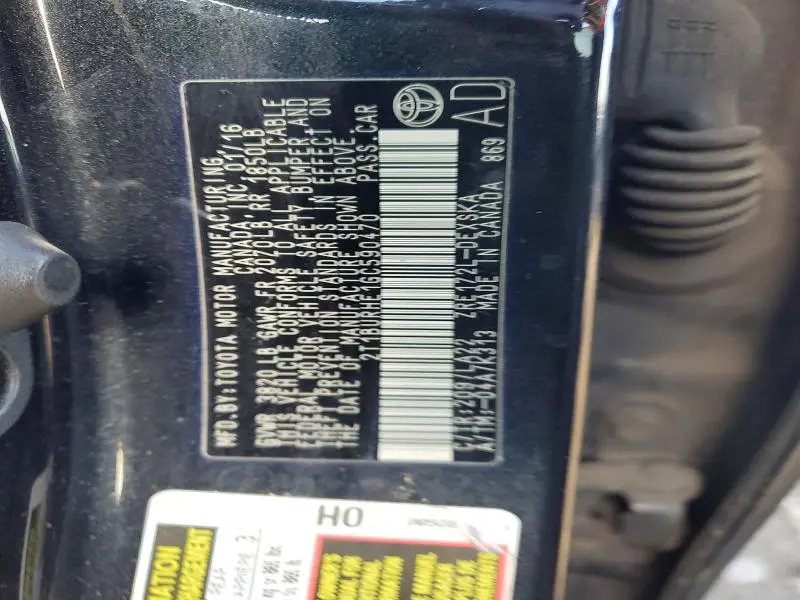 2016 TOYOTA COROLLA S PREMIUM  