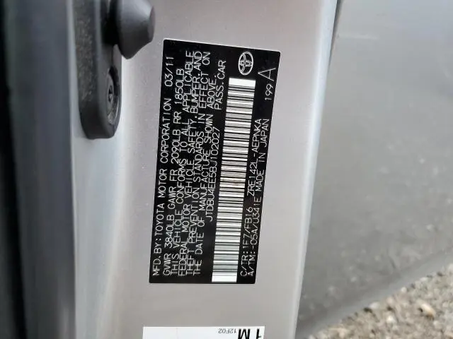 2011 TOYOTA COROLLA BASE  