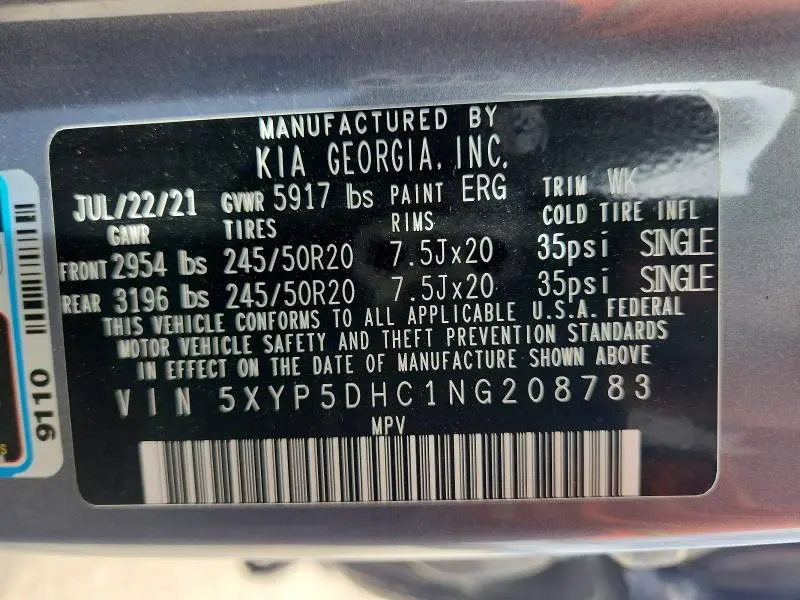 2022 KIA TELLURIDE SX  