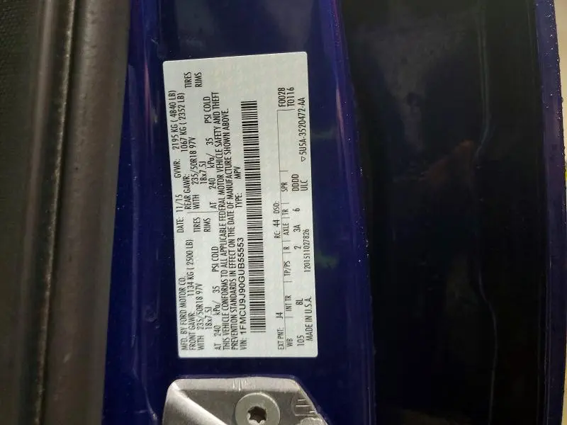 2016 FORD ESCAPE TITANIUM  