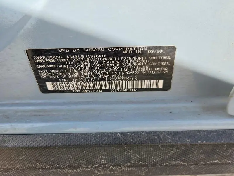 2020 SUBARU CROSSTREK PREMIUM  