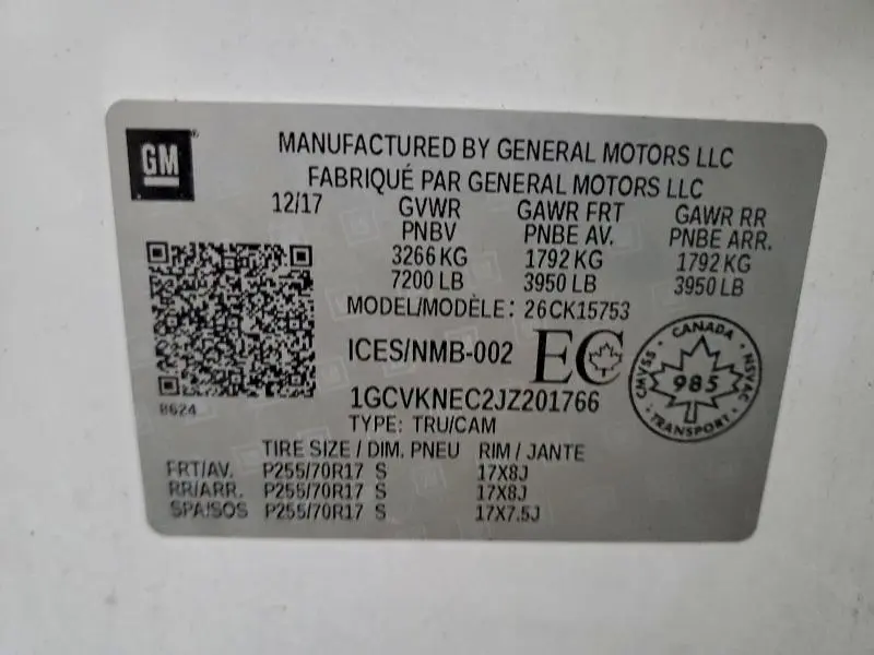 2018 CHEVROLET SILVERADO K1500  