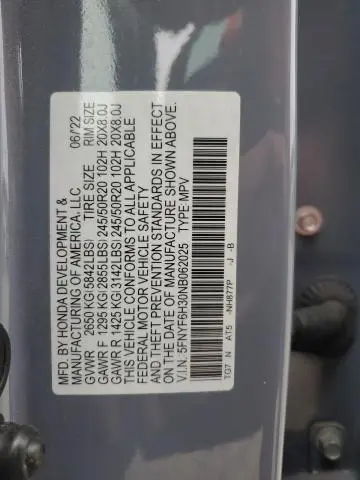 2022 HONDA PILOT SPORT  