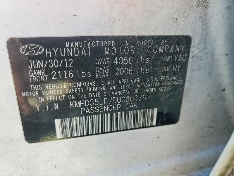 2013 HYUNDAI ELANTRA GT BASE  