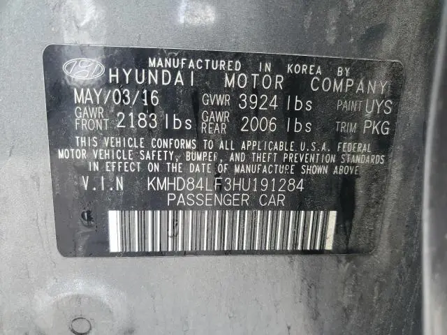 2017 HYUNDAI ELANTRA SE