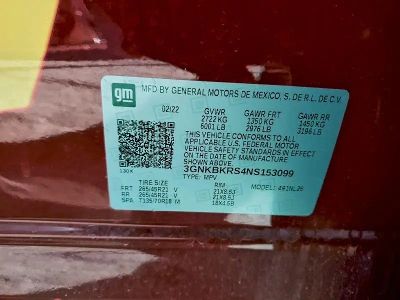 2022 CHEVROLET BLAZER RS  