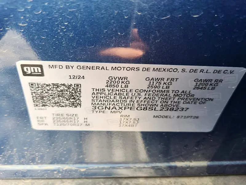 2025 CHEVROLET EQUINOX LT  