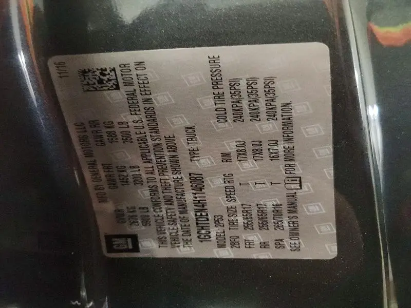 2017 CHEVROLET COLORADO Z71  