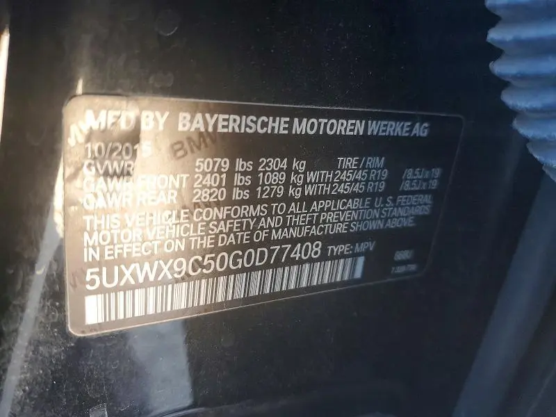 2016 BMW X3 XDRIVE28I  