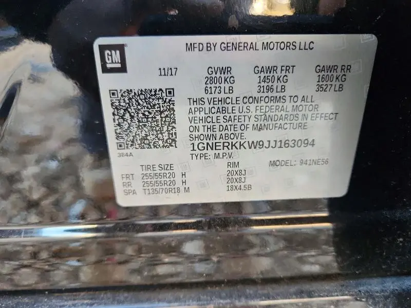 2018 CHEVROLET TRAVERSE PREMIER  