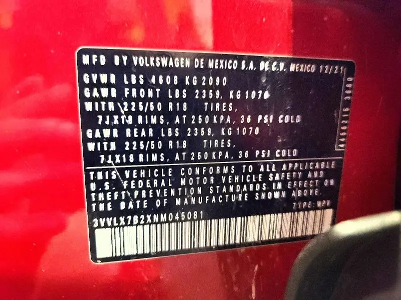 2022 VOLKSWAGEN TAOS SE IQ DRIVE  