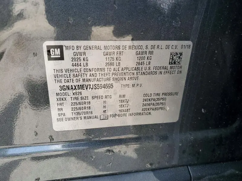 2018 CHEVROLET EQUINOX PREMIER  