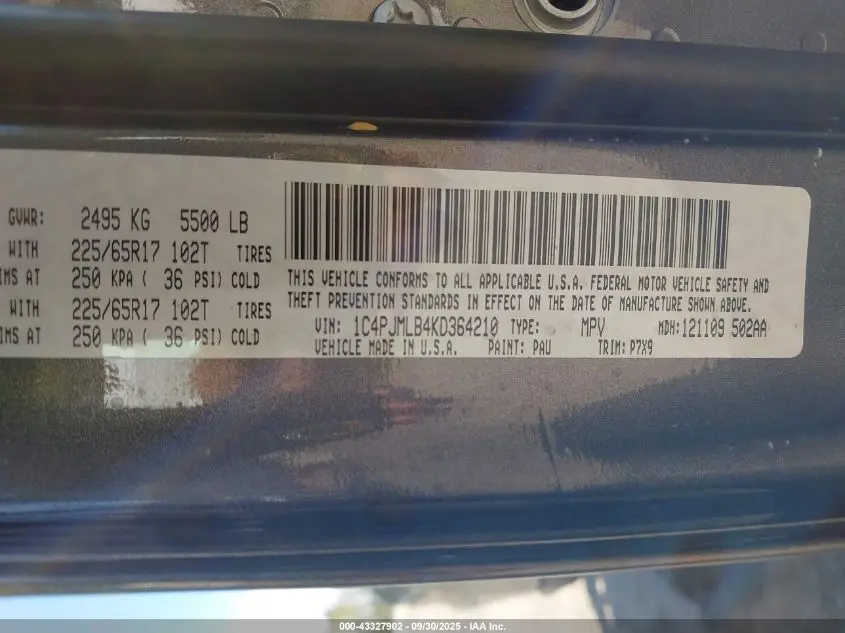 2019 JEEP CHEROKEE LATITUDE PLUS 4X4