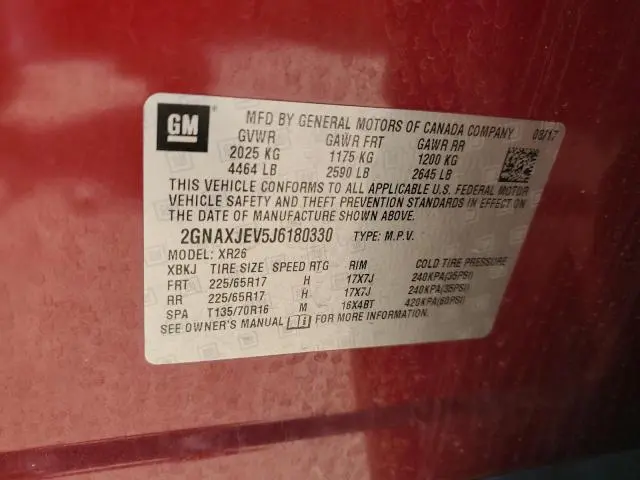 2018 CHEVROLET EQUINOX LT