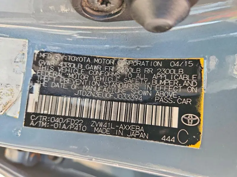 2015 TOYOTA PRIUS V TWO  