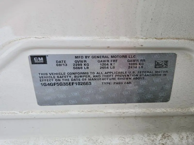 2014 BUICK LACROSSE TOURING  