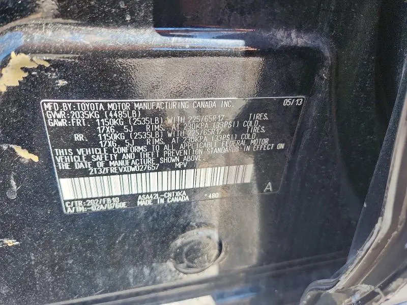 2013 TOYOTA RAV4 LE  