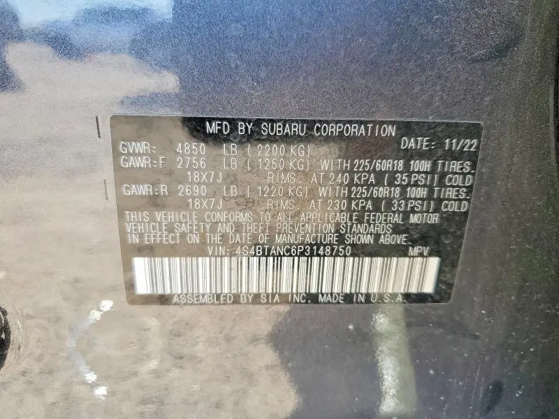 2023 SUBARU OUTBACK LIMITED  
