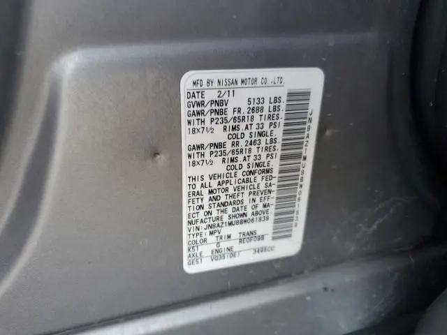 2011 NISSAN MURANO S  