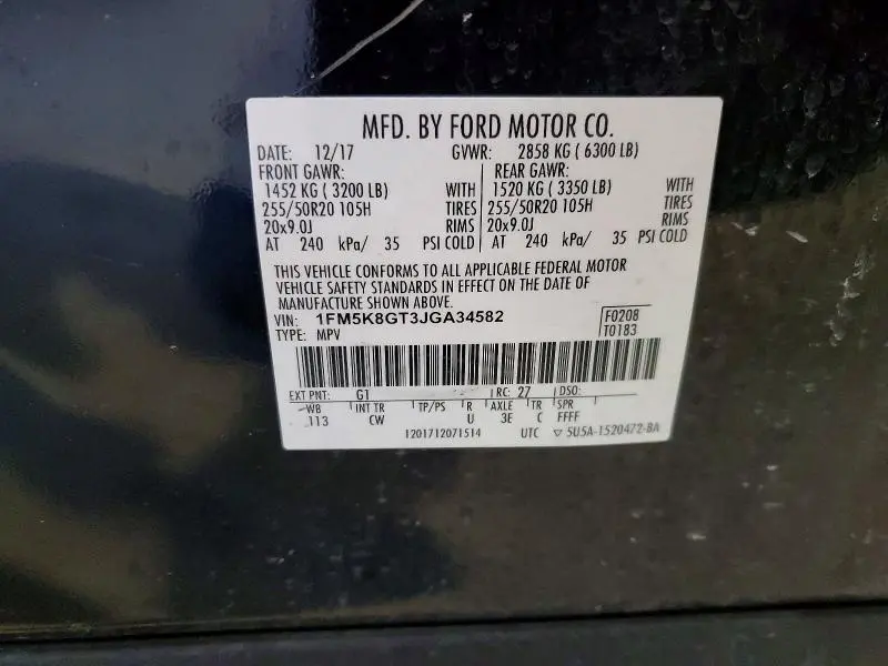 2018 FORD EXPLORER SPORT  